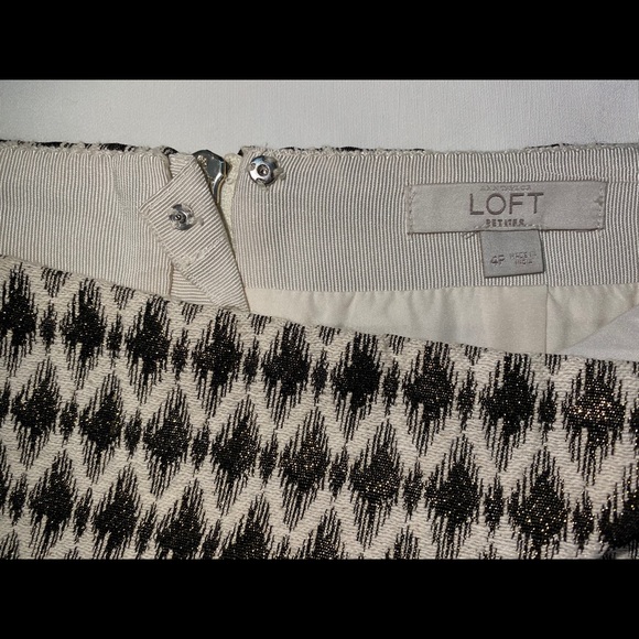 Petite LOFT Gold A-Line Skirt - Picture 2 of 6